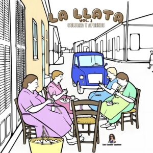 Portada del cuaderno didáctico La Llata Vol. 1 Colorea y Aprende, ilustrado por Sara Cavaller con La Gabellina